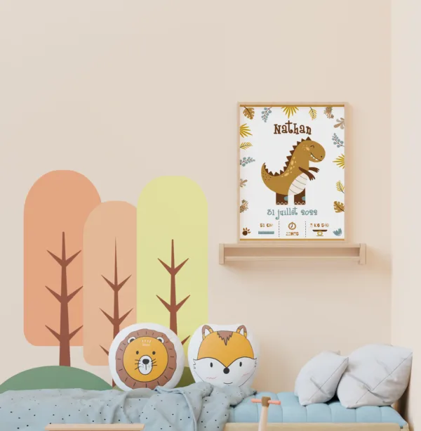 affiche naissance dinosaure