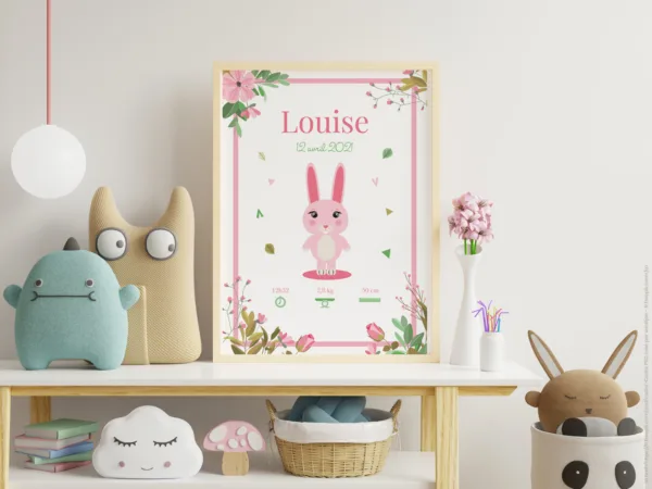 affiche naissance lapin