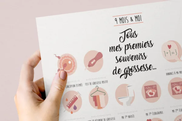 Affiche souvenirs de grossesse