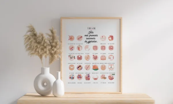 Affiche souvenirs de grossesse