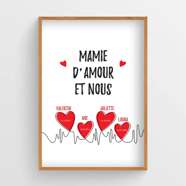 affiche personnalisée Mamie