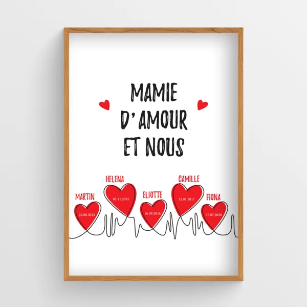 affiche personnalisée Mamie