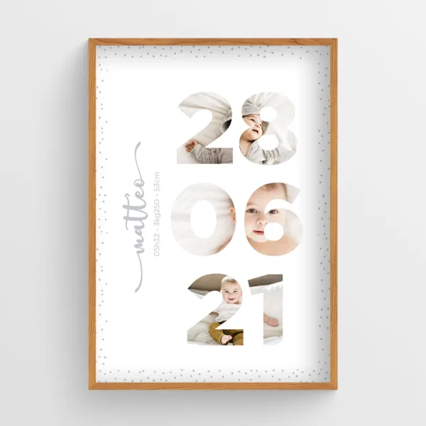 Affiche naissance date