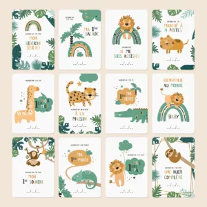 Cartes étapes ma première année - Jungle safari