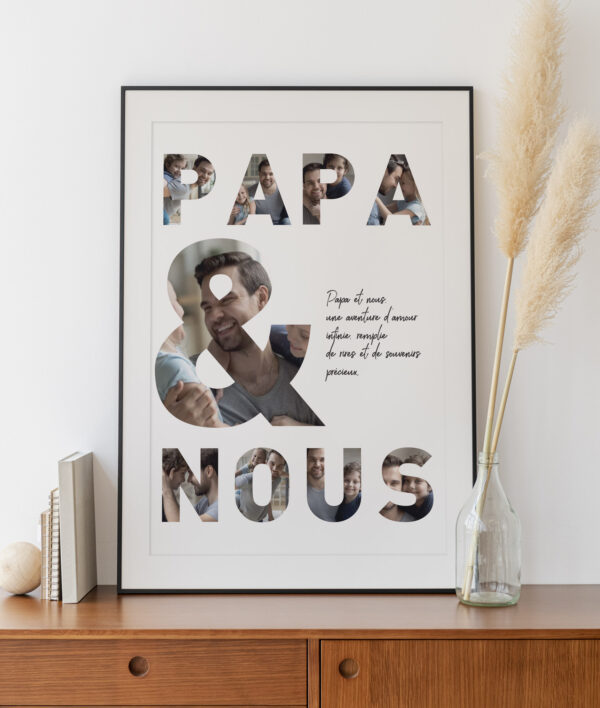 Affiche personnalisée Papa et Nous