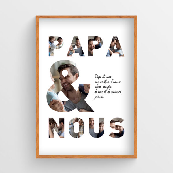 Affiche personnalisée Papa et Nous