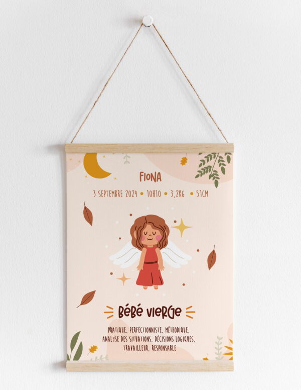 Affiche naissance Astro Vierge