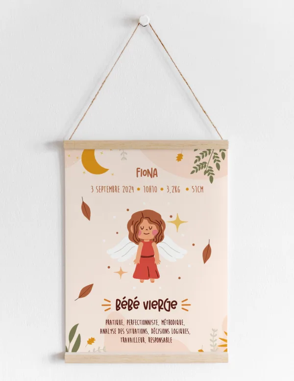 Affiche naissance Astro Vierge
