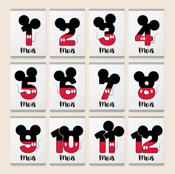 cartes étapes Mickey