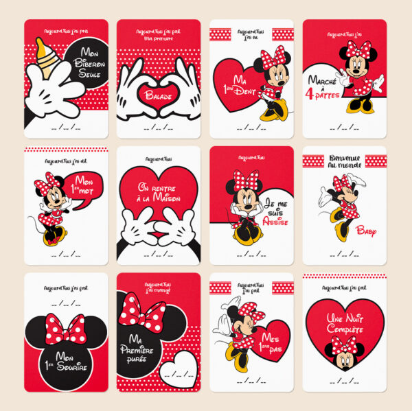 cartes étapes Minnie