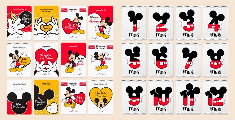 24 cartes étapes Mickey