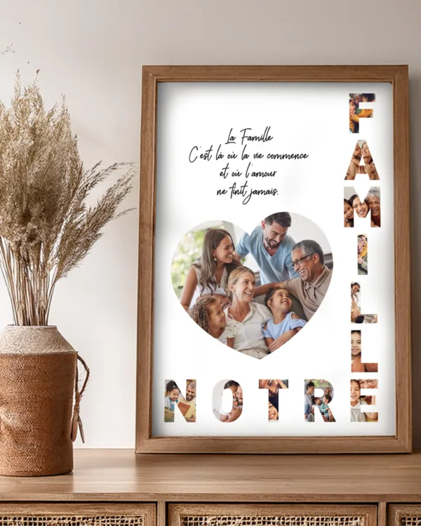 affiche famille personnalisée 