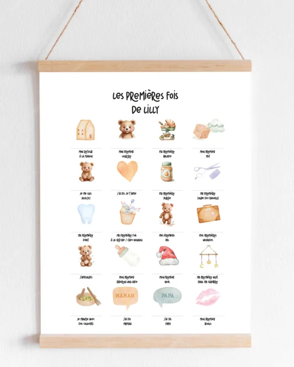 affiche premières fois bébé
