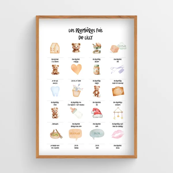 affiche premières fois bébé