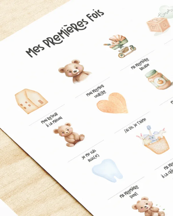 affiche premières fois bébé