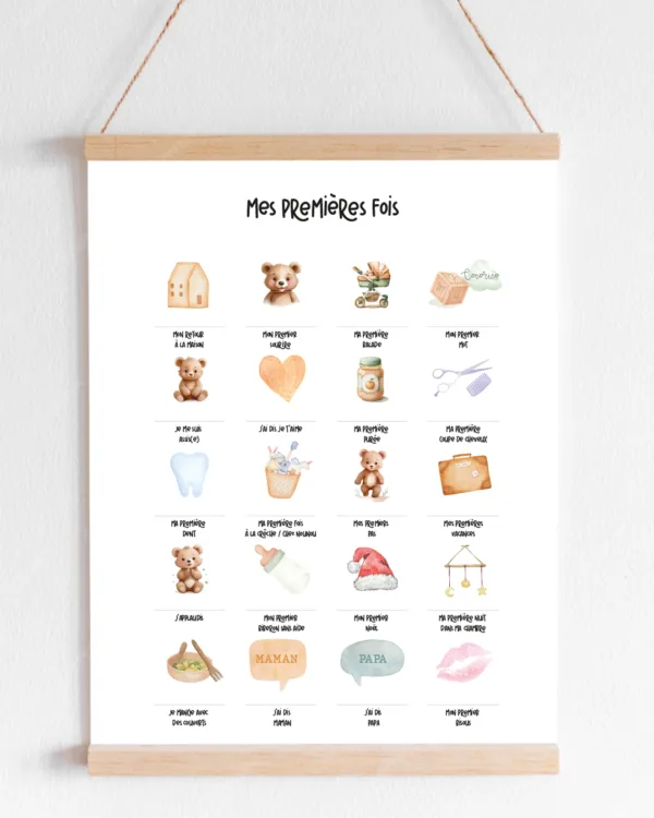 affiche premières fois bébé