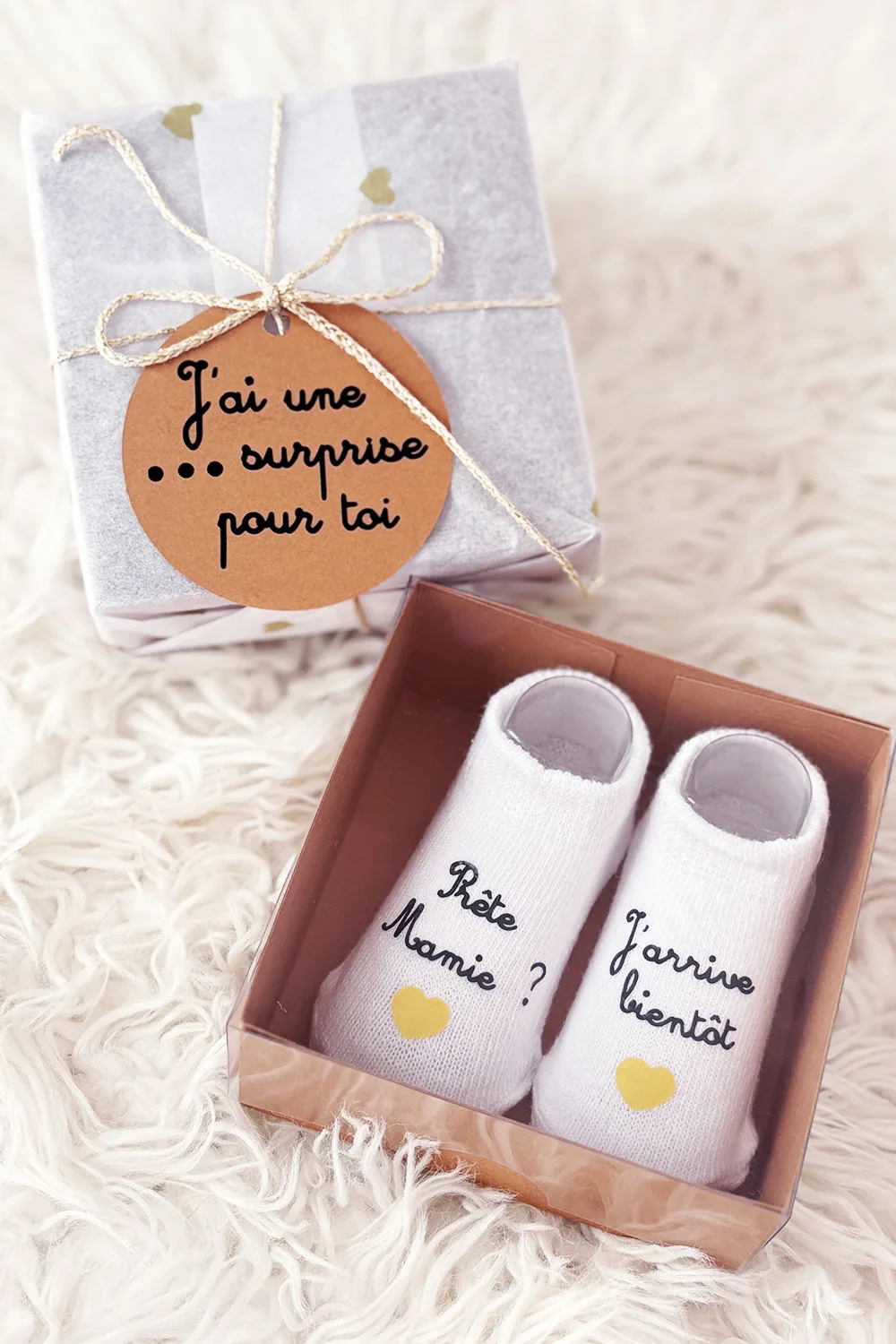 chaussons annonce grossesse