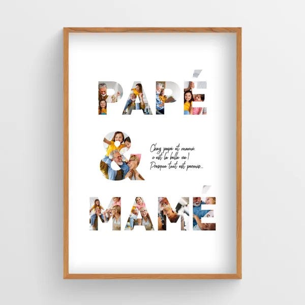 affiche Papé Mamé personnalisée